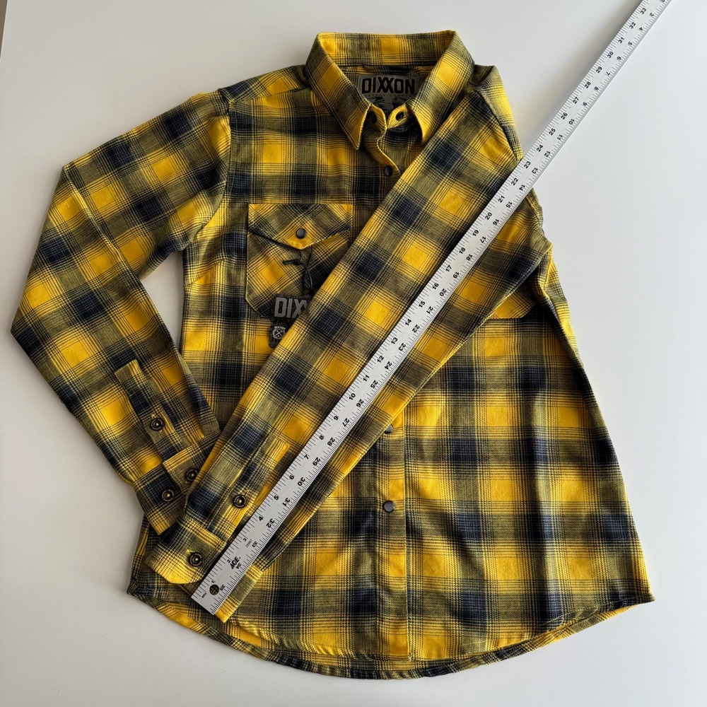 Dixxon NWT Parham Panhead J & P Cycles Bumblebee Flannel Snap Up Shirt M - Picture 10 of 11